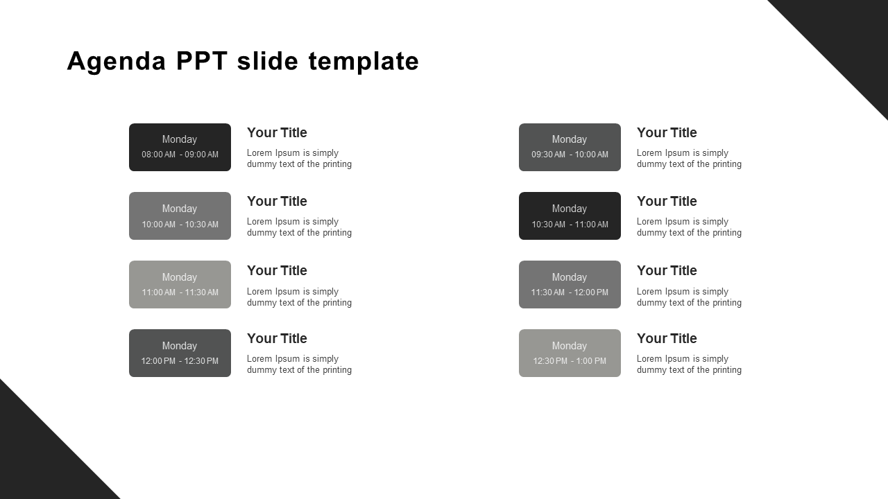 Free - Buy Now 8 Steps Agenda PPT Slide Template Presentation